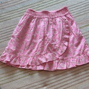 Crewcuts Pink Patterned Ruffle Skirt